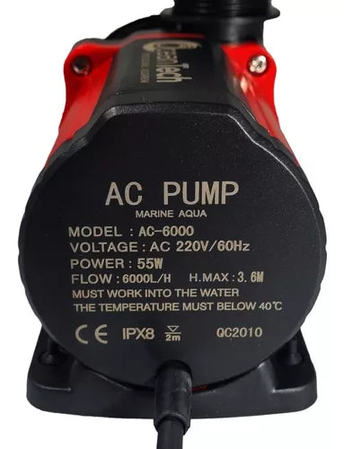BOMBA SUBMERSA AC-6000 (6000L/H) 220V - OCEAN TECH